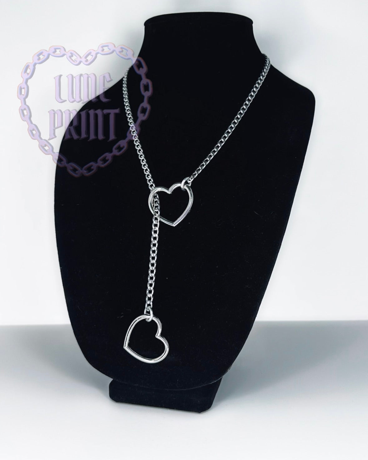 Delicate Silver Heart Slip Chain