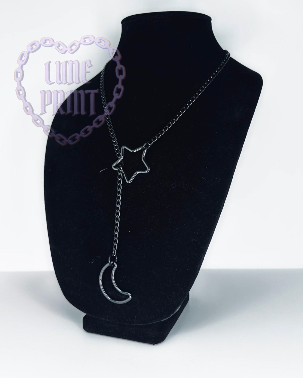 Delicate Gunmetal Celestial Slip Chain