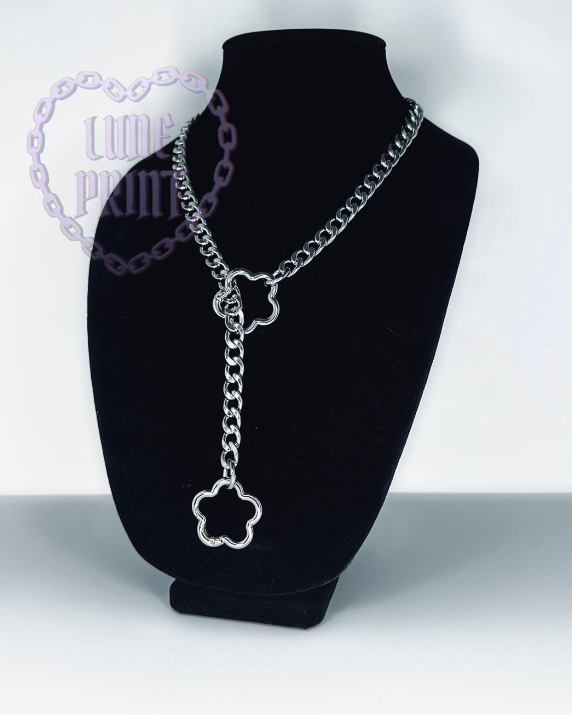 Silver Flower Slip Chain