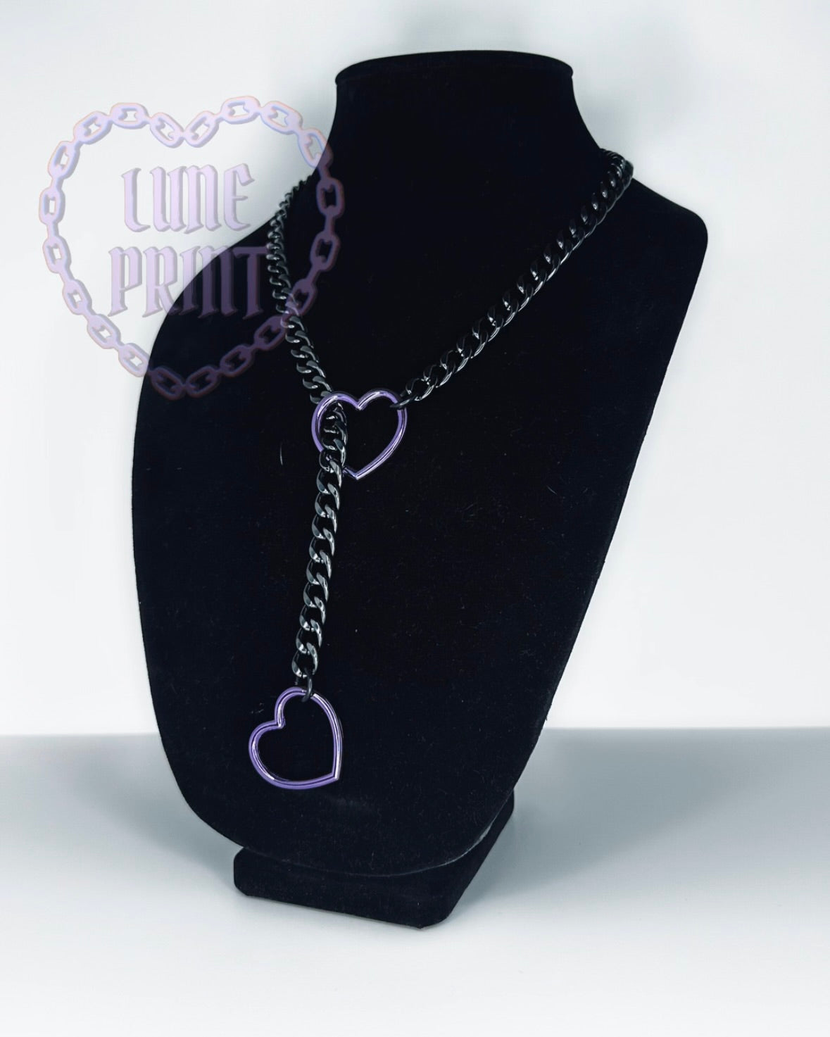 Gunmetal - Purple Heart Slip Chain