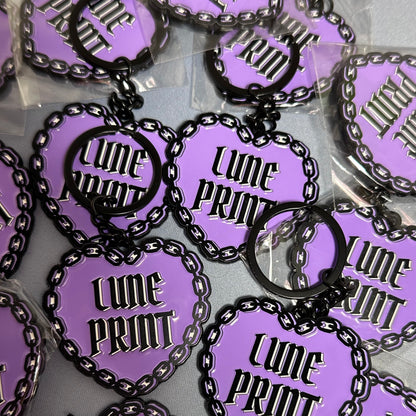 LunePrint Logo Enamel Keychain