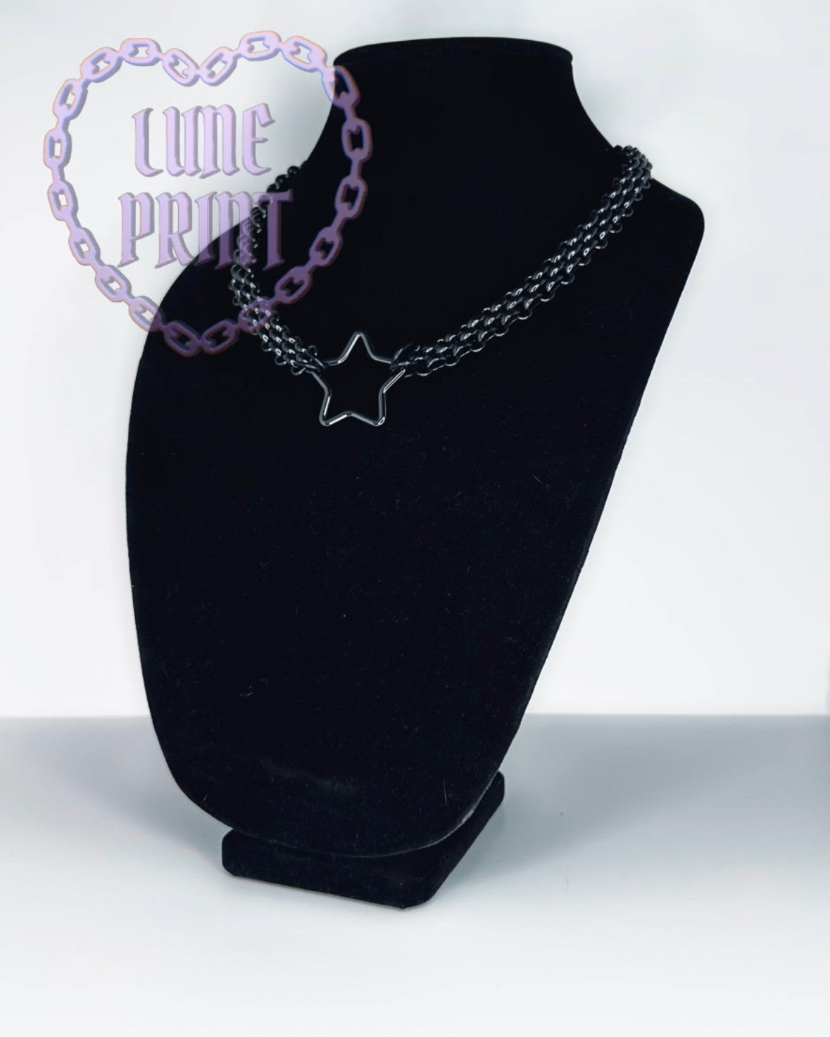 Gunmetal Star Bubble Choker