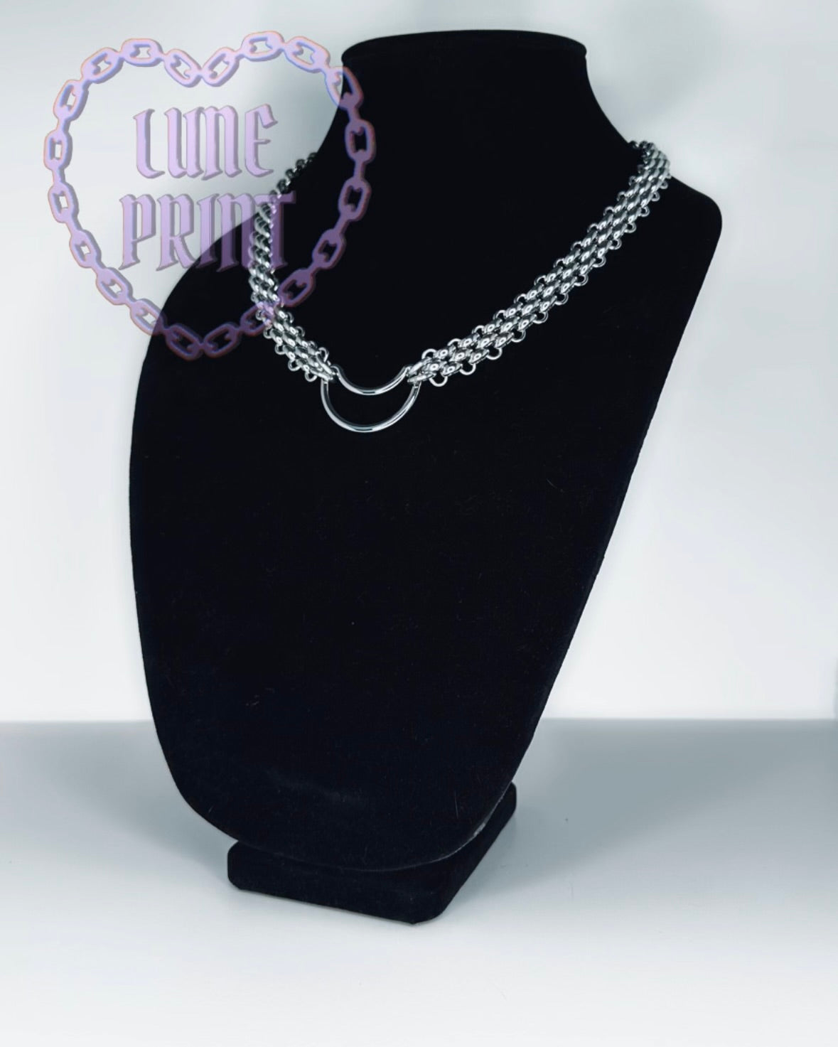 Silver Moon Bubble Choker