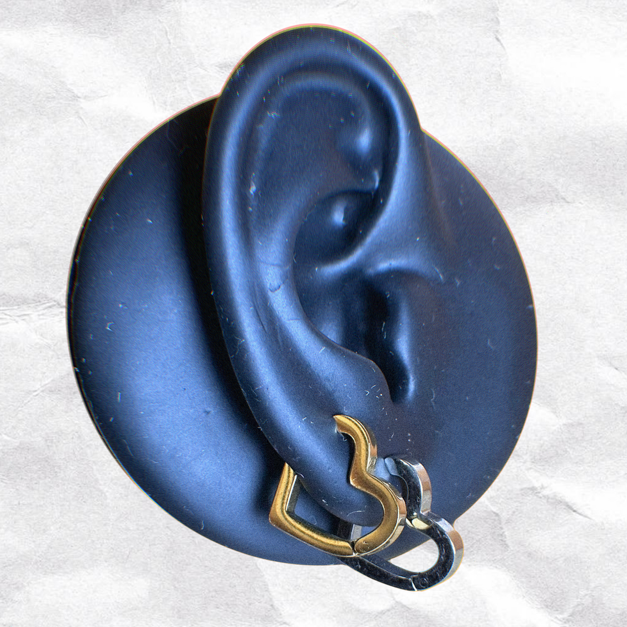 Heart Huggie Hoops