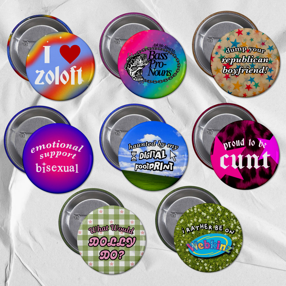 Silly Button Pins