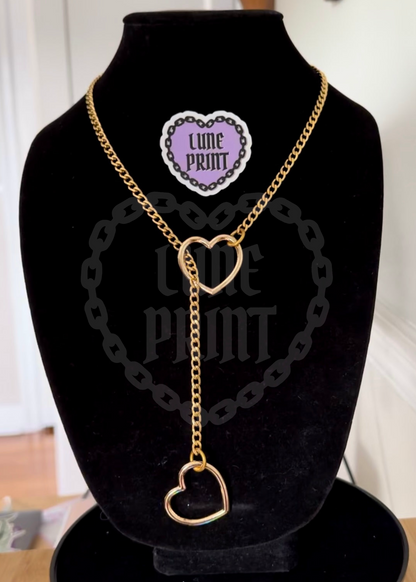 Delicate Gold Heart Slip Chain