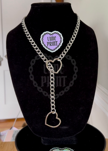 Silver Heart Slip Chain