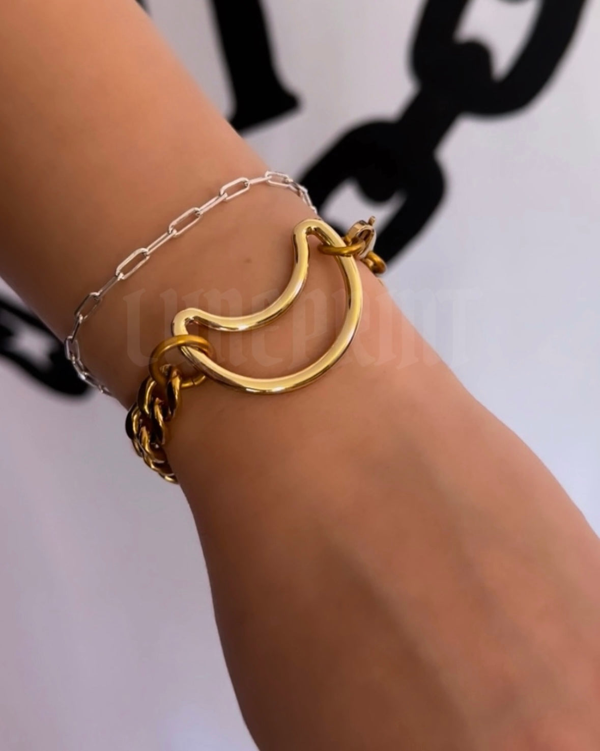 Heavy Chain Bracelet - Gold Moon