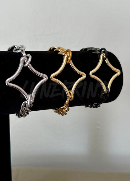 Heavy Chain Bracelet - Gunmetal Sparkle