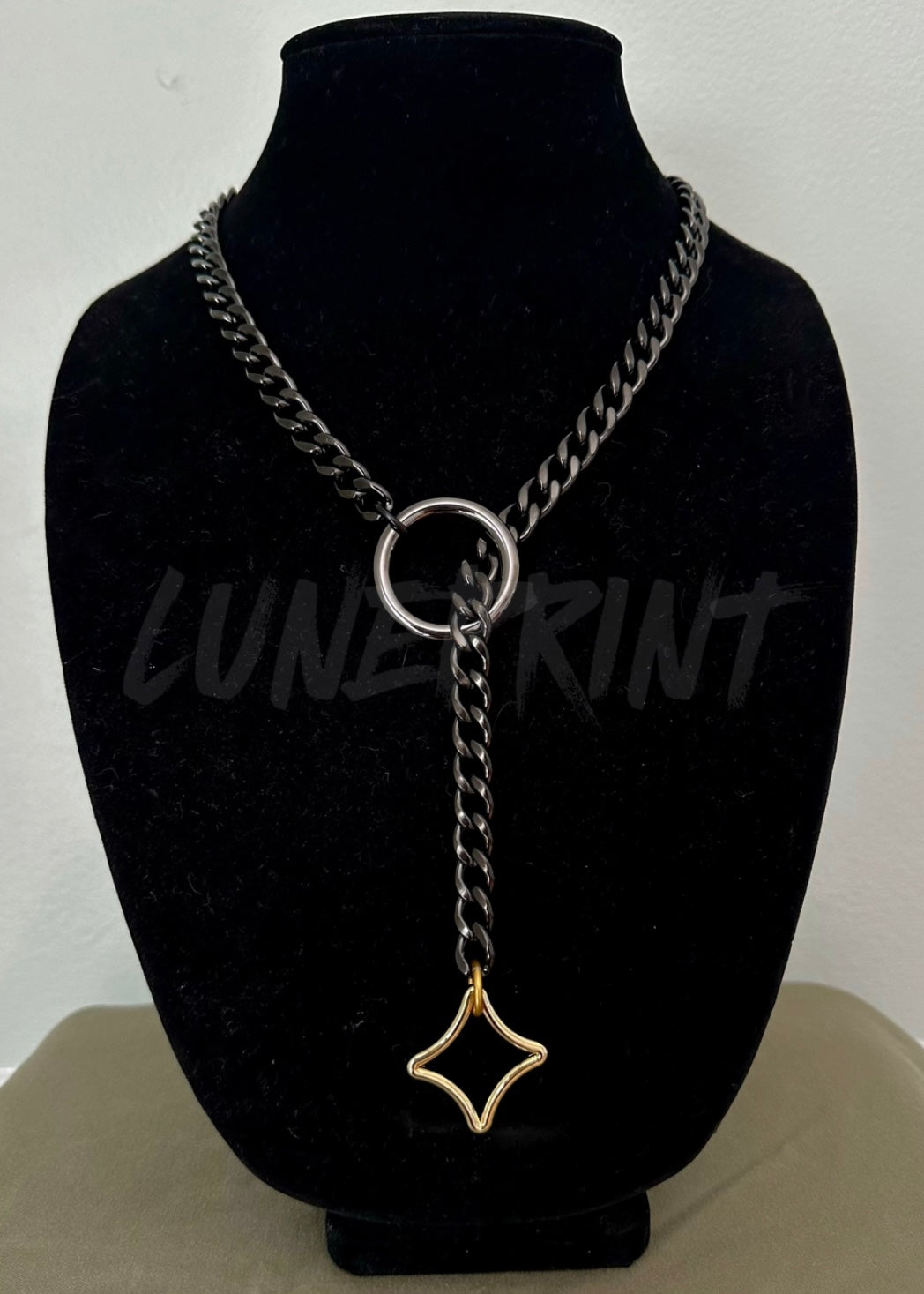 Classic Sparkle Gunmetal Gold Slip Chain