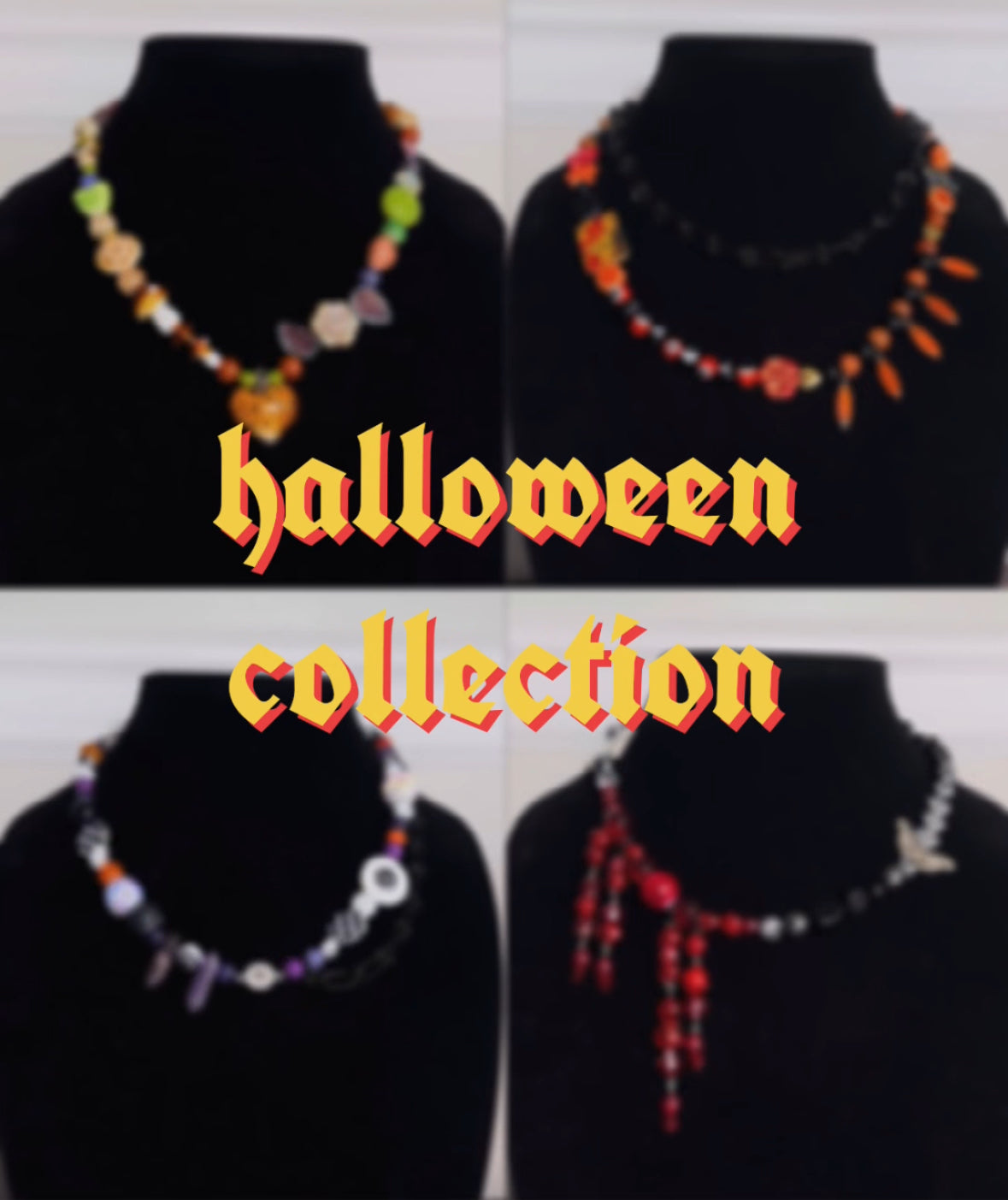 Halloween / Fall- Beaded Jewelry Collection: NECKLACES