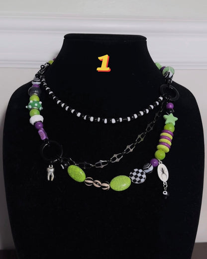 Halloween / Fall- Beaded Jewelry Collection: NECKLACES