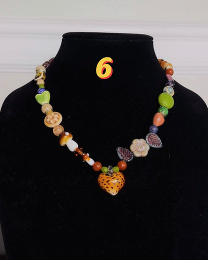 Halloween / Fall- Beaded Jewelry Collection: NECKLACES