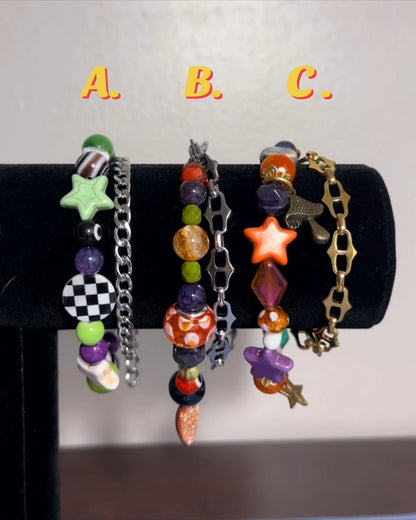 Halloween / Fall- Beaded Jewelry Collection: BRACELETS