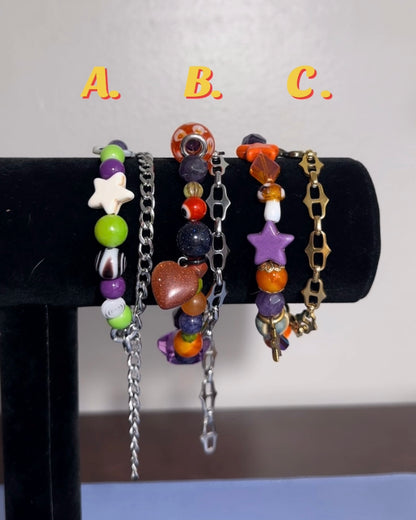 Halloween / Fall- Beaded Jewelry Collection: BRACELETS