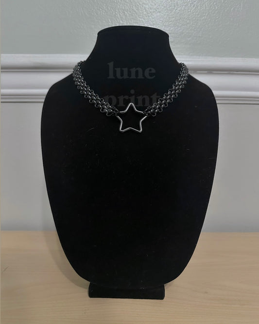 Gunmetal Star Bubble Choker