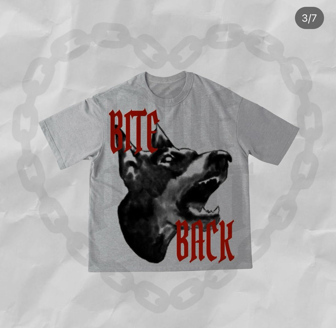 Bite Back Doberman Streetwear Style Oversized Tee Shirt